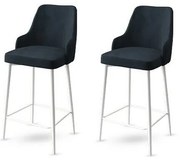 Zestaw krzeseł barowych Enox Anthracite and White, 2 szt., 2 szt.