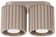 Sollux SL.1815 - Oprawa punktowa AURA 2xGU10/10W/230V taupe