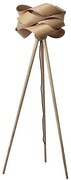 Drewniana lampa stojąca 1xE27/60W/230V lite drewno/fornir/jesion