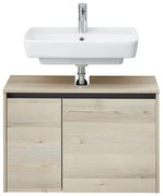 Wisząca szafka bez umywalki w dekorze sosny w naturalnym kolorze 53x80 cm Quickset 393 – Pelipal