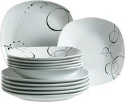 Mäser Zestaw płytkich i głębokich talerzy 12 szt. CHANSON