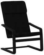 Czarny drewniany fotel wypoczynkowy do salonu H9-N52