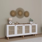 Komoda – 180 cm x 75 cm x 40 cm – Jasny orzech – Płyta wiórowa pokryta melaminą