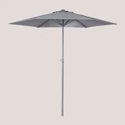 Parasol Ø235 Cm Z Tkaniny I Aluminium Jaden Gris Antracita - Sklum