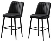 Zestaw krzeseł barowych Vento Black and Black, 2 szt., 2 szt.
