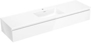Mexen Orio szafka łazienkowa 160 cm z umywalką Otis, 1 szuflada, biała połysk - 91A10-16023-1-BF00-W18M00