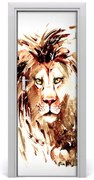 Naklejka samoprzylepna na drzwi Lew