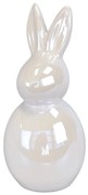 Dekoracje wielkanocne Biały zajączek, ceramika,7,5 x 17,5 x 7,5 cm