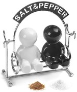 Solniczka i pieprzniczka ze stojakiem Salt &amp; Pepper – Balvi