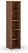 Regał biurowy PRIMO WOOD, 400 x 420 x 1781 mm, orzech