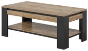 Stolik kawowy DADES 120x60 dąb samdal/czarny mat HELVETIA