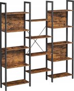 Valora SHELF CABINET Regał loft brązowy rustykalny 14 półek