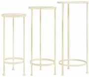 Zestaw białych kwietników w stylu retro L0-K96