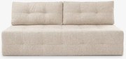 Sofa z Funkcją Spania MORANA Kremowa Szenil Nowoczesna