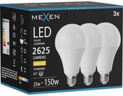 Mexen Nova 3x żarówka LED E27, A95, 25W, Ciepła - 3000K, 2625 lm - L100-E27-2530-01x03