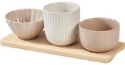 Miseczki na przekąski NOBI, 3 naczynia i taca
