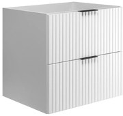 Wisząca biała szafka łazienkowa z szufladami 60 cm G5-D40