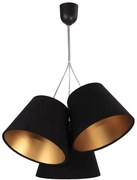 Czarno złota lampa wisząca z abażurami E1-W88