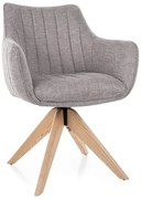 Krzesło tapicerowane AZALIA D BREGO szare SIGNAL