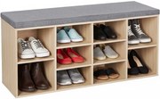 Nowoczesna szafka na buty z siedziskiem dąb N5-L56