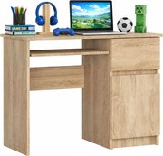 Biurko z szufladami dla dzieci, młodzieżowe dąb sonoma B8-P60