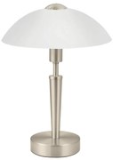 Szara lampa stołowa ze ściemniaczem ze szklanym kloszem (wysokość 35 cm) SOLO 1 – EGLO