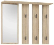 Skandynawski wieszak z lustrem i półką M8-H66