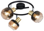 Prezent 27515 - Oświetlenie punktowe PEGAS 3xE14/40W/230V czarny/dymny