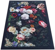 Prostokątny kwiecisty dywan w nowoczesnym stylu T5-L35