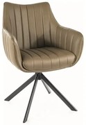 Krzesło AZALIA skóra syntetyczna oliwkowe obrotowe SIGNAL