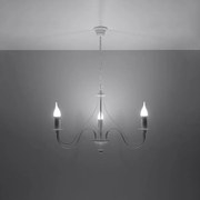 Żyrandole nowoczesny Vivow, stal - 3 źródło światła 3000K - L.60 x H.80 cm - biały