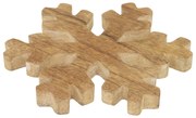 Drewniana podkładka pod szklankę w kształcie śnieżynki, Ø 19 cm