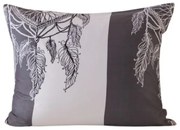 Poszewka na poduszkę z mikrofibry TIRSO 50x70 cm, szaro-biała