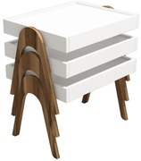 Stolik do odkładania Roma White, 3 szt.
