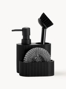 Komplet dozownika na płyn do naczyń z gąbką Poly, 3 elem.