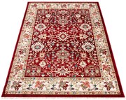 Czerwony elegancki dywan z frędzlami w stylu retro Z3-M65