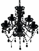 Czarny klasyczny żyrandol świecznikowy do salonu - 16X E959 B8-P97
