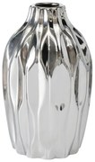 Srebrny wazon Junas, 25 cm, błyszczący
