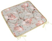 Bellatex Poduszka Adéla gładka Lilia łososiowa, szary, 40 x 40 cm