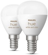 Inteligentne żarówki z gwintem E14, 5 W zestaw 2 szt. White and color ambiance – Philips Hue