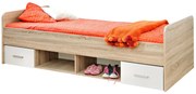 Łóżko DINO 90x200 dąb/biały mat ASM Meble