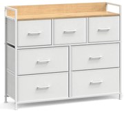 Komoda z szufladami FLEXIRO 98x85 cm, dąb/biała