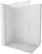 Mexen Velar ścianka prysznicowa rozsuwana Walk-in 130 x 200 cm, szron 8 mm, nikiel szczotkowany - 871-130-000-33-97