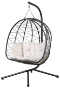 Happy Green Wiszący fotel rattanowy Villa Big ,120 x 110 x 200 cm