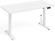 Białe elektryczne biurko K9-P45
