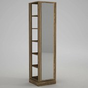 Wieszak obrotowy z lustrem Roll Walnut