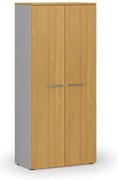 Szafa ubraniowa z wysuwem PRIMO GRAY, 800 x 420 x 1781 mm, szary/buk