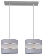 Żyrandol na lince HELEN 2xE27/15W/230V szary/srebrny