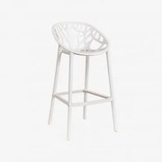 Zestaw 4 Wysokich Stołków Ogrodowych Ores Z Polipropylenu Gardenia Biel & ↑75 Cm - Sklum