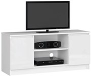Biała szafka pod telewizor w połysku M1-C98